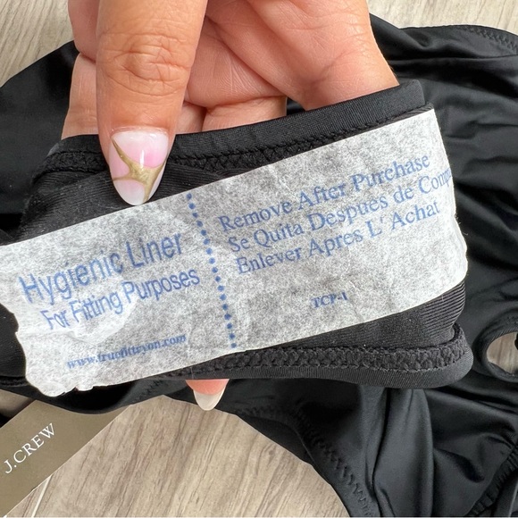 J. Crew Strappy Plunge with Beads One-piece Swimsuit Black Size 4 NWT - Picture 9 of 12